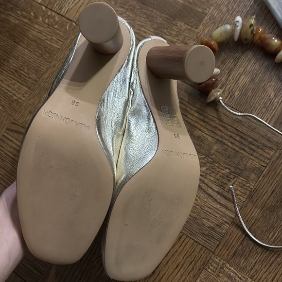 GOLD Ulla Johnson beaded ballet heels - Picture 8 of 11